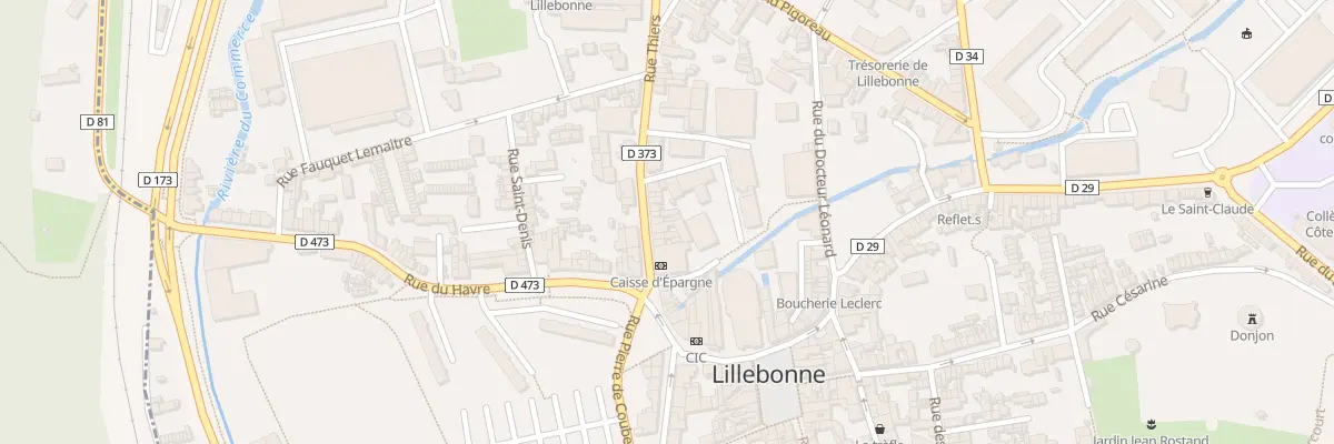 Plan du 24 Rue Thiers à Lillebonne