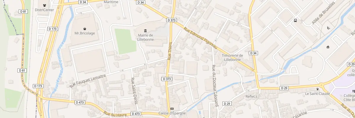 Plan du 48B Rue Thiers à Lillebonne