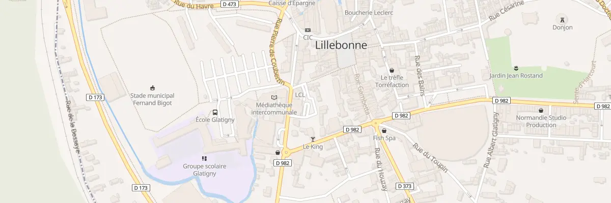 Plan du 5 Bd Mal de Lattre de Tassigny à Lillebonne