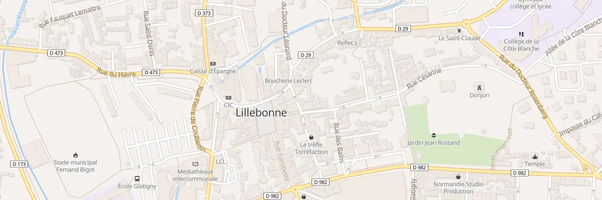 Plan du 7 Rue de la Poterne à Lillebonne