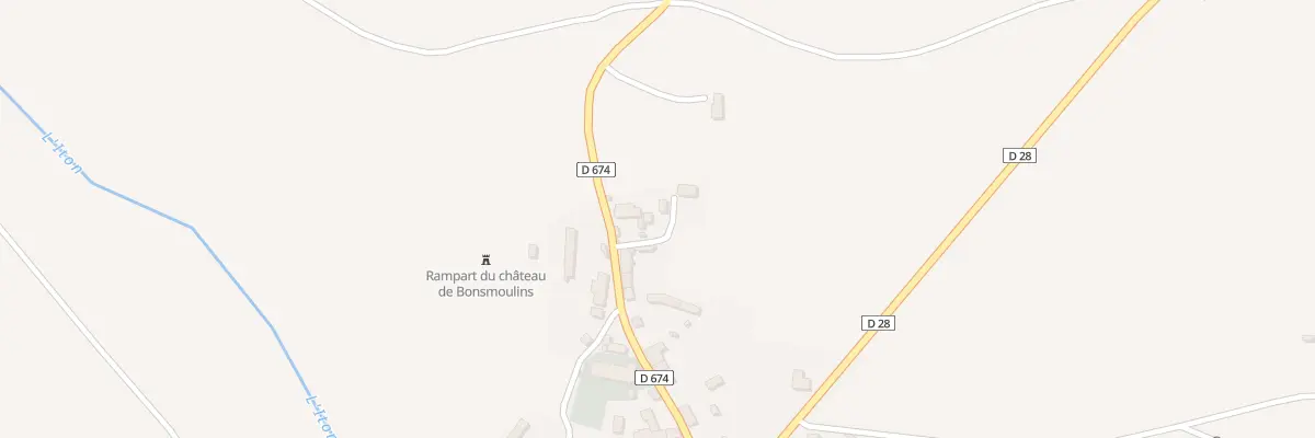 Plan du 68 Le Bourg Est à Bonsmoulins