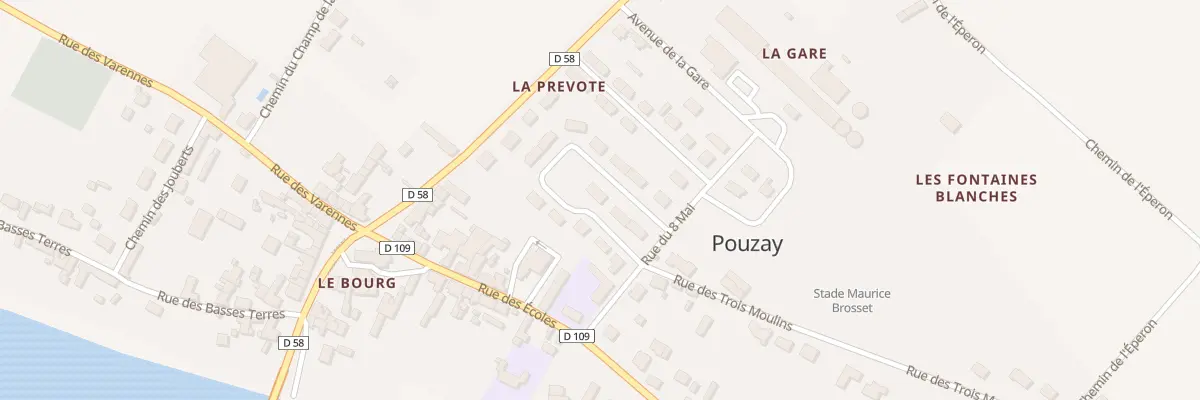 Plan du 10 Rue des Anciens Afn à Pouzay