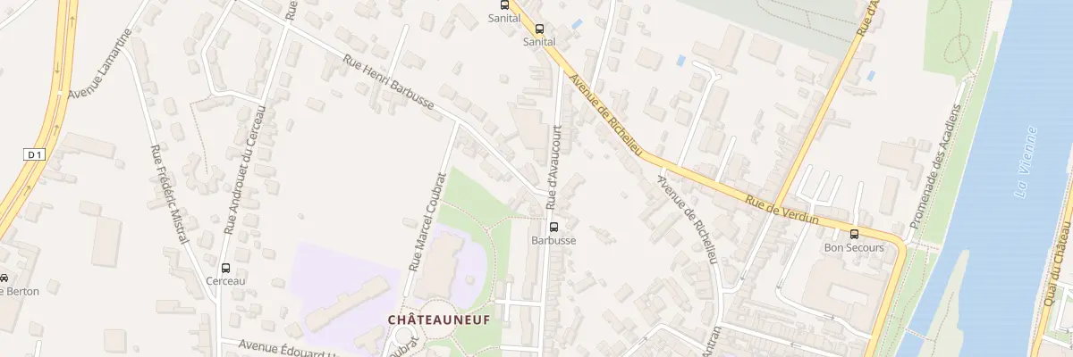 Plan du 2 Rue Henri Barbusse à Châtellerault
