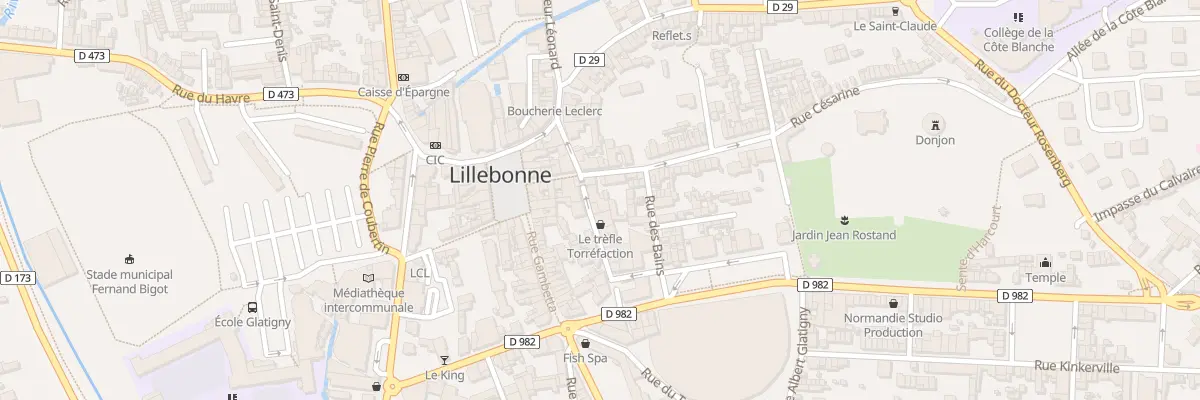 Plan du 1 Rue Guillaume le Conquerant à Lillebonne