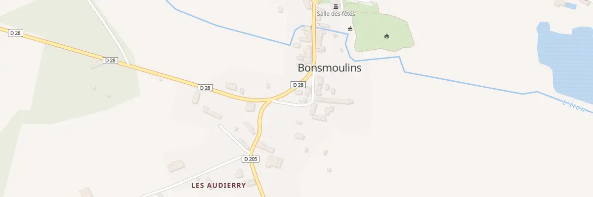 Plan du 96 Le Bourg Ouest à Bonsmoulins