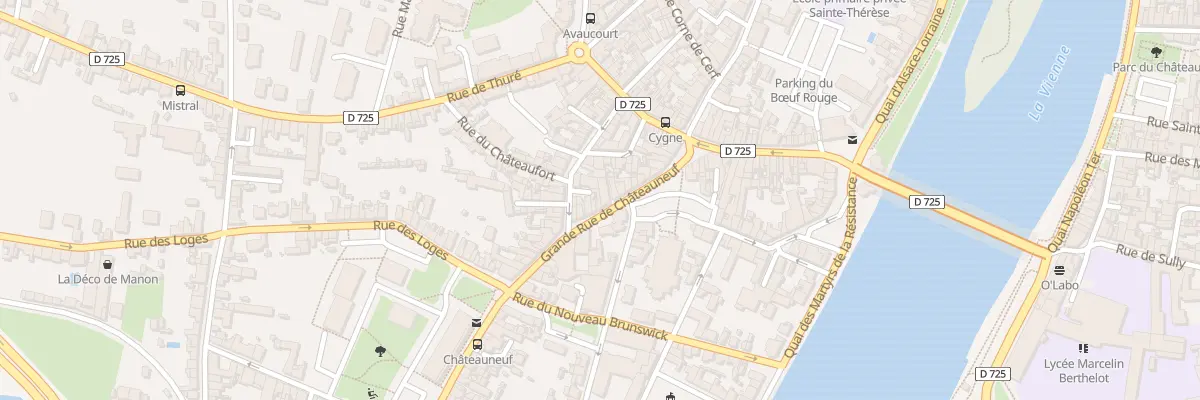 Plan du 98 Grand Rue de Châteauneuf à Châtellerault