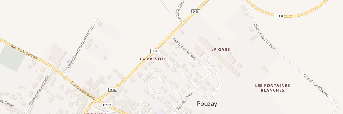 Plan du 5 Rue des Maupas à Pouzay