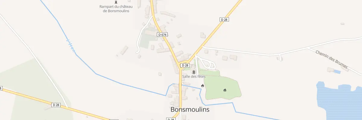 Plan du 56 Le Bourg Est à Bonsmoulins