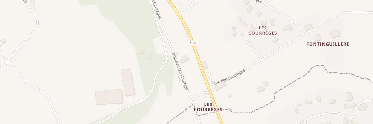 Plan du 18 Les Coureges à Bouniagues