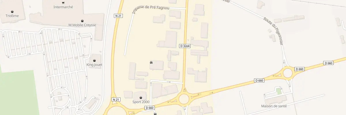 Plan du 21 Rte de la Nauve à Creysse