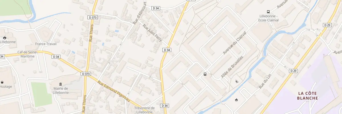 Plan du 2 Rue de l’Etang à Lillebonne