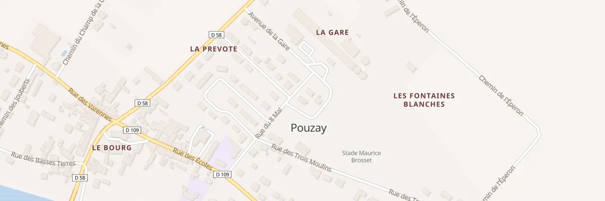 Plan du 8 Rue du 8 Mai à Pouzay