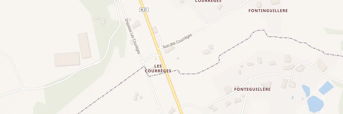 Plan du 22 Les Coureges à Bouniagues