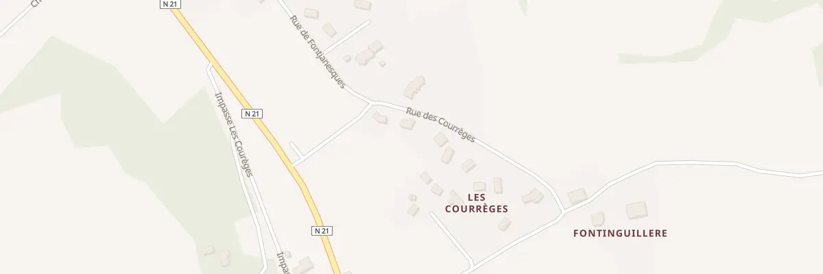 Plan du 33 Les Coureges à Bouniagues