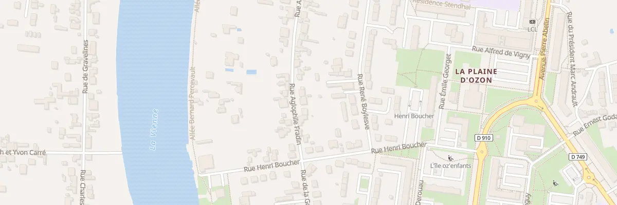Plan du 12 Rue Aglophile Fradin à Châtellerault