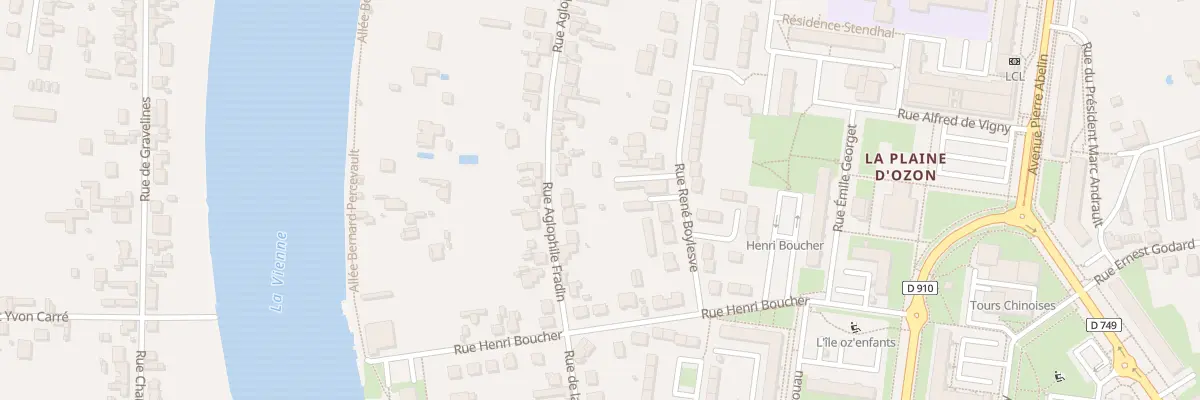 Plan du 14 Rue Aglophile Fradin à Châtellerault
