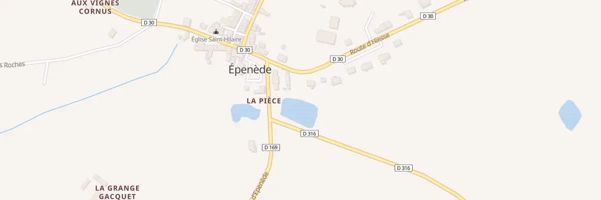 Plan du 2 Rte d’Hiesse à Épenède