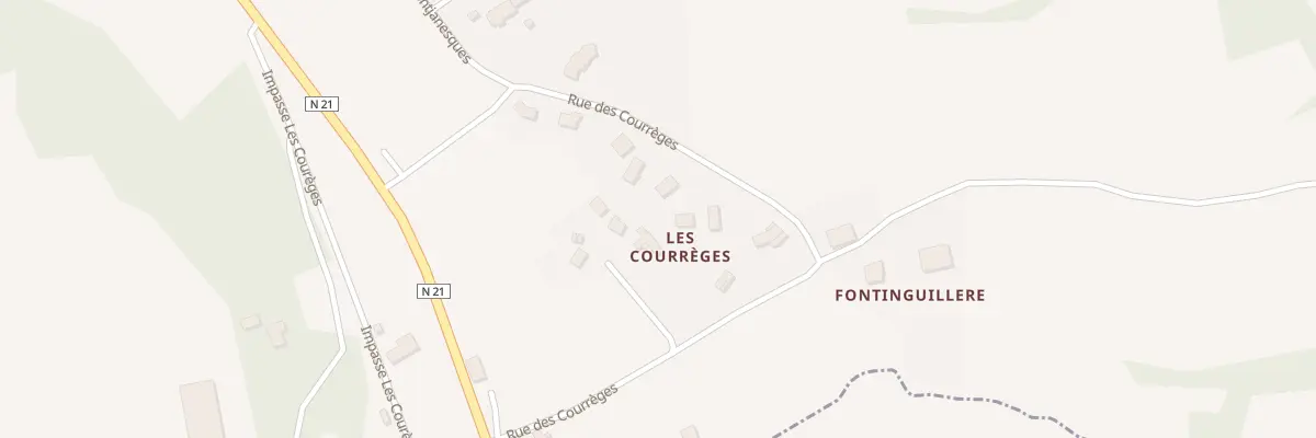 Plan du 25 Les Coureges à Bouniagues