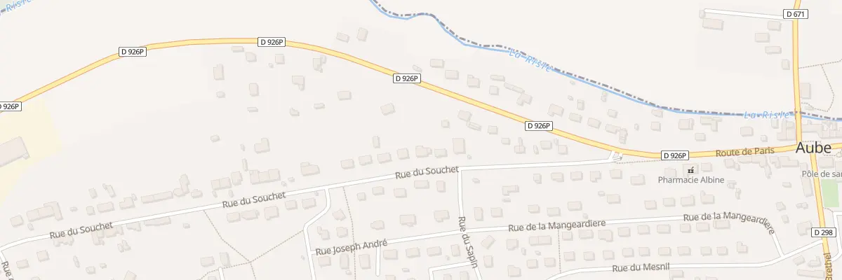 Plan du 13 Rue du Souchet à Aube