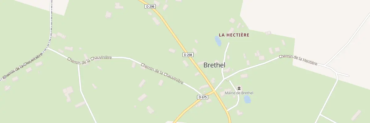 Plan de Rte d’Aube à Brethel