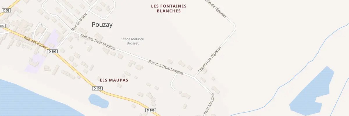 Plan du 1B Rue des Trois Moulins à Pouzay