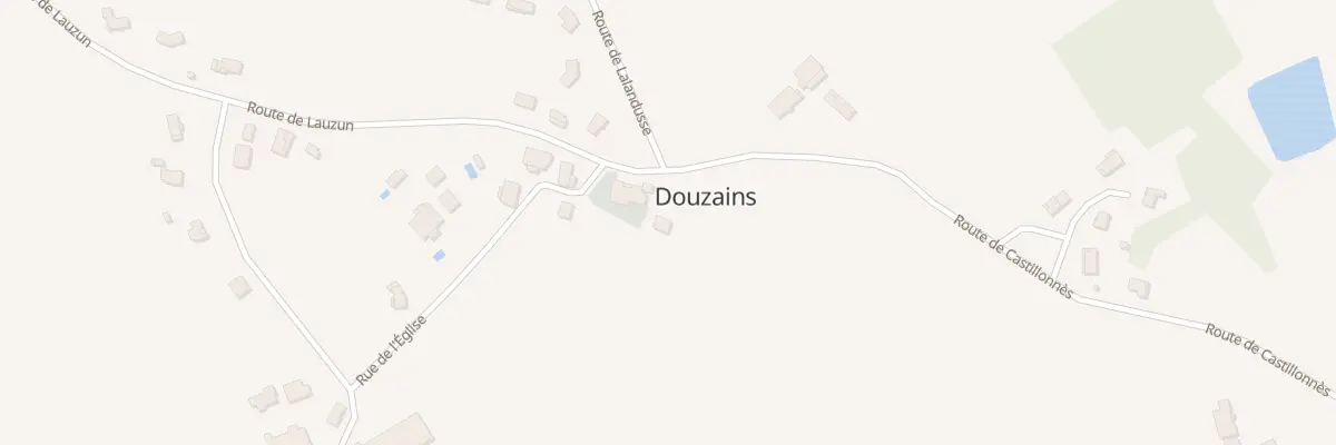 Plan du 6 Rte de Castillonnes à Douzains