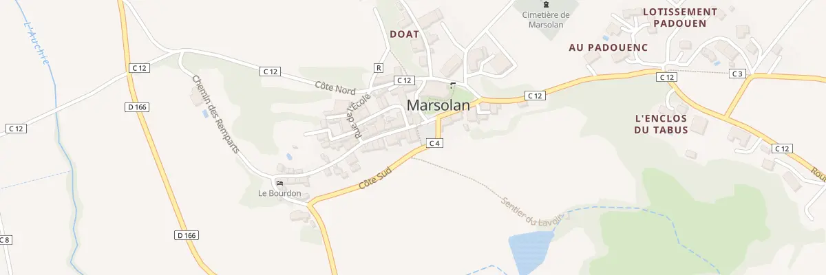 Plan du 5012 Au Village à Marsolan