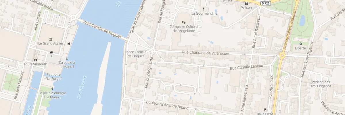Plan du 12 Rue Chanoine Villeneuve à Châtellerault