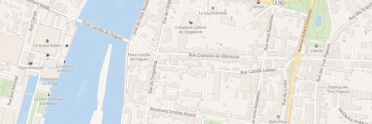 Plan du 16 Rue Chanoine Villeneuve à Châtellerault