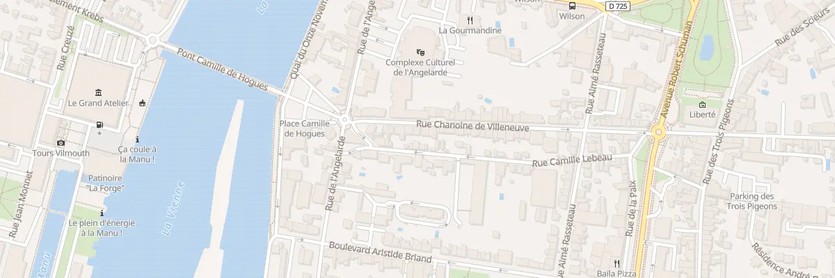 Plan du 18 Rue Chanoine Villeneuve à Châtellerault
