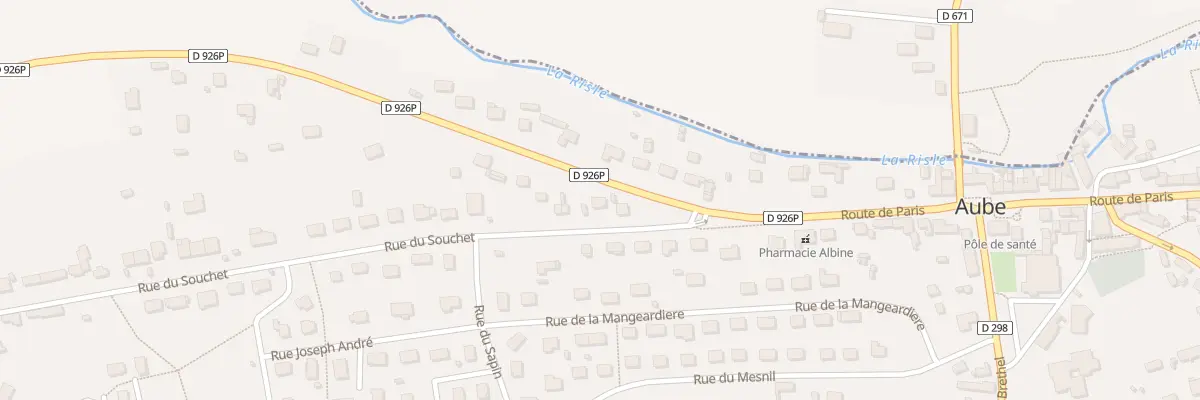 Plan du 1B Rue du Souchet à Aube