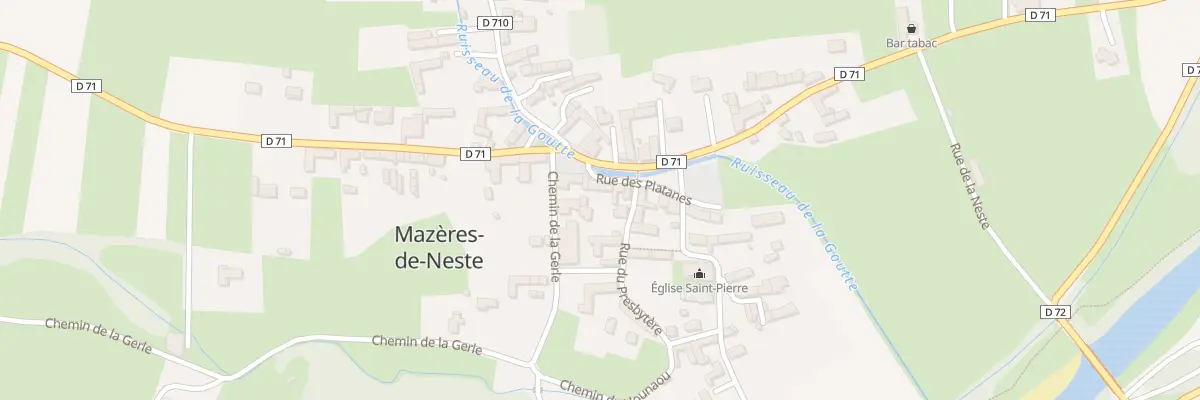 Plan du 2 Rue des Platanes à Mazères-de-Neste