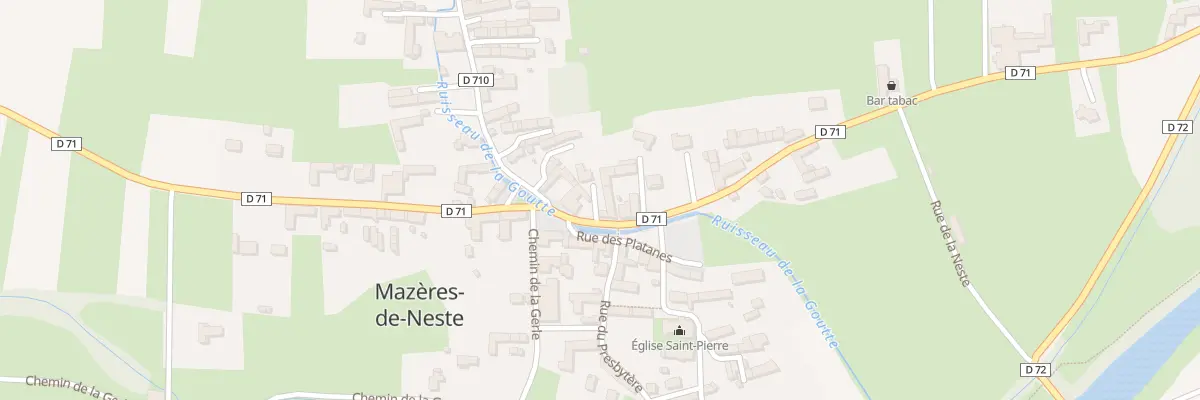 Plan du 1 Rue du Stade à Mazères-de-Neste