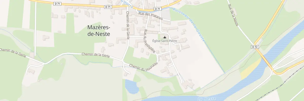 Plan du 12 Rue du Presbytère à Mazères-de-Neste