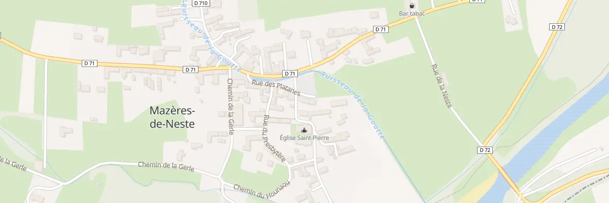 Plan du 1 Rue de l’Eglise à Mazères-de-Neste