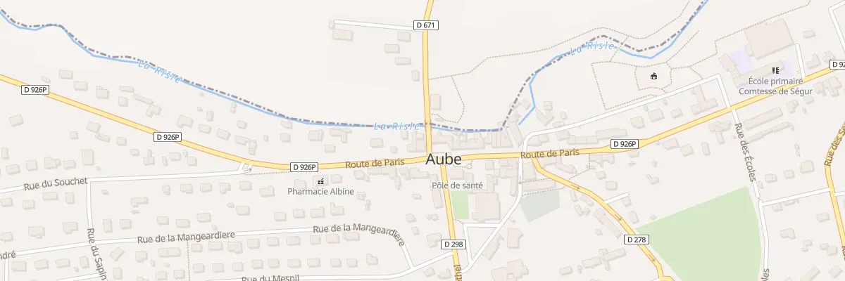 Plan du 91 Rte de Paris à Aube