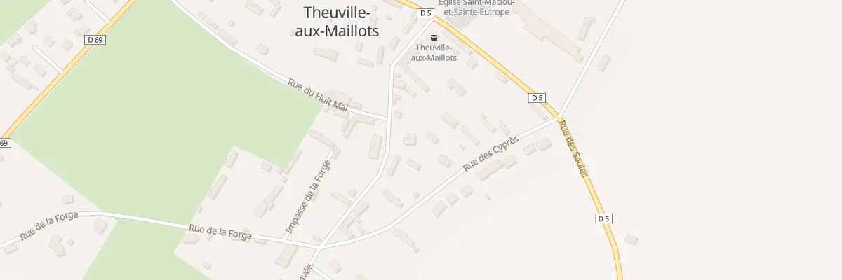Plan du 1 Rue de la Cavee à Theuville-aux-Maillots