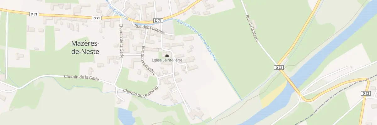 Plan du 11 Rue de l’Eglise à Mazères-de-Neste