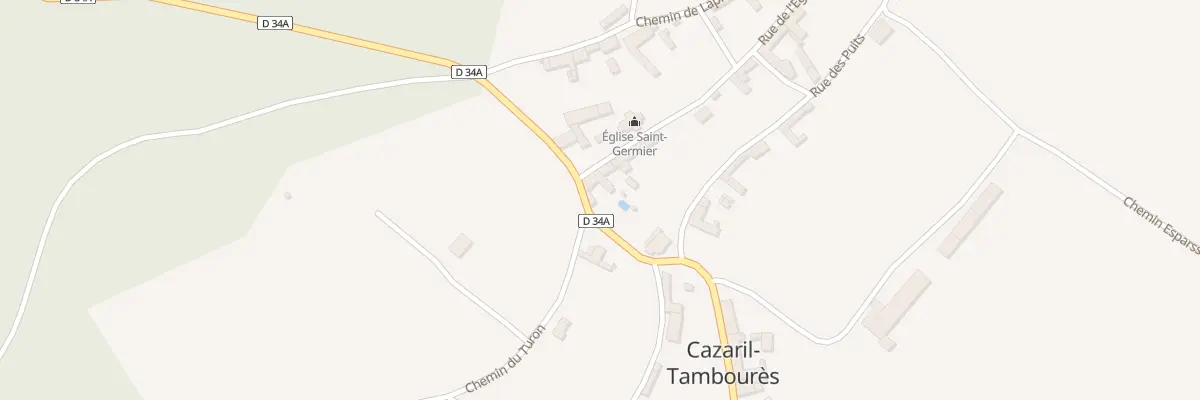 Plan du 2 Rte de Boudrac à Cazaril-Tambourès