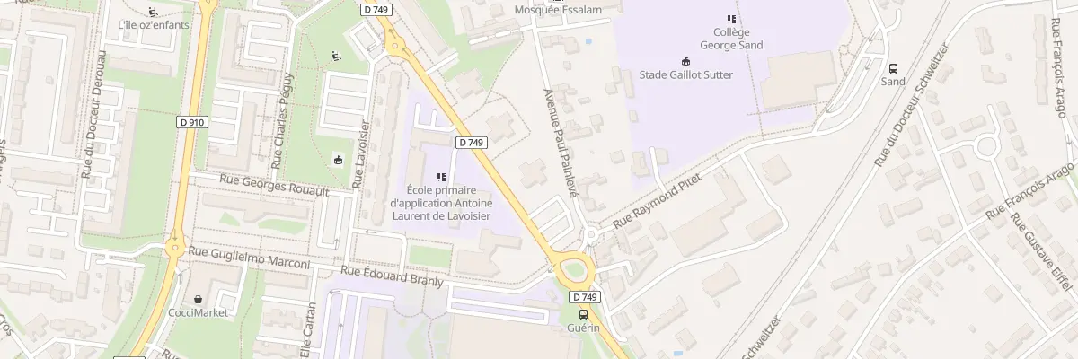 Plan du 2 Av du Professeur Guérin à Châtellerault