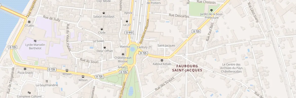Plan du 7 Faubourg Saint-Jacques à Châtellerault