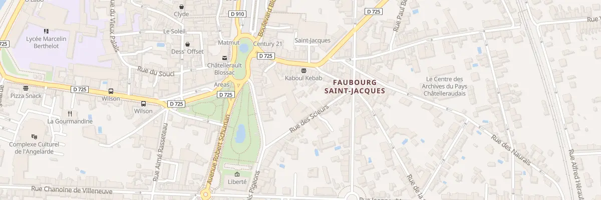 Plan du 56 Faubourg St Jacques à Châtellerault