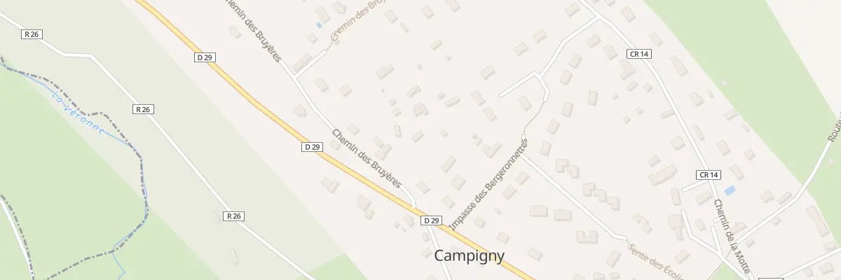 Plan du 38 Che des Bruyères à Campigny