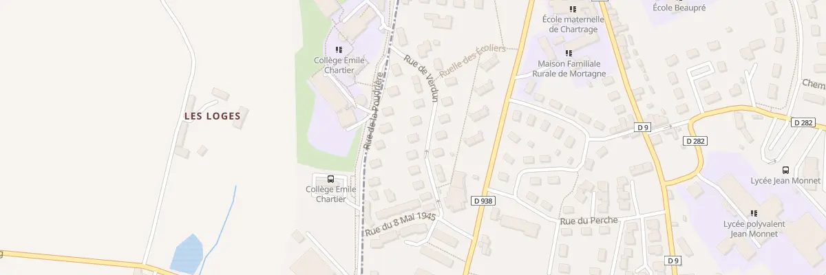 Plan du 10 Rue de Verdun à Mortagne-au-Perche