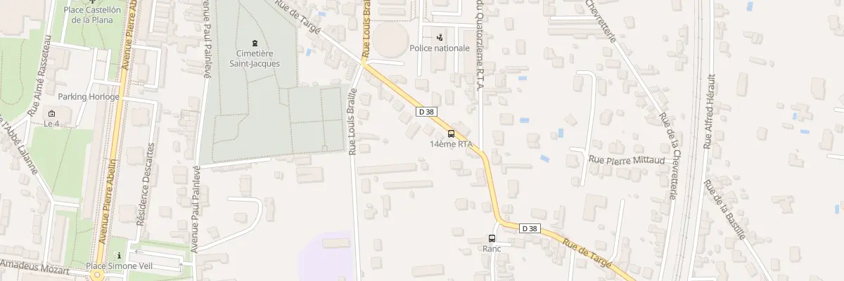 Plan du 34 Rue de Targé à Châtellerault