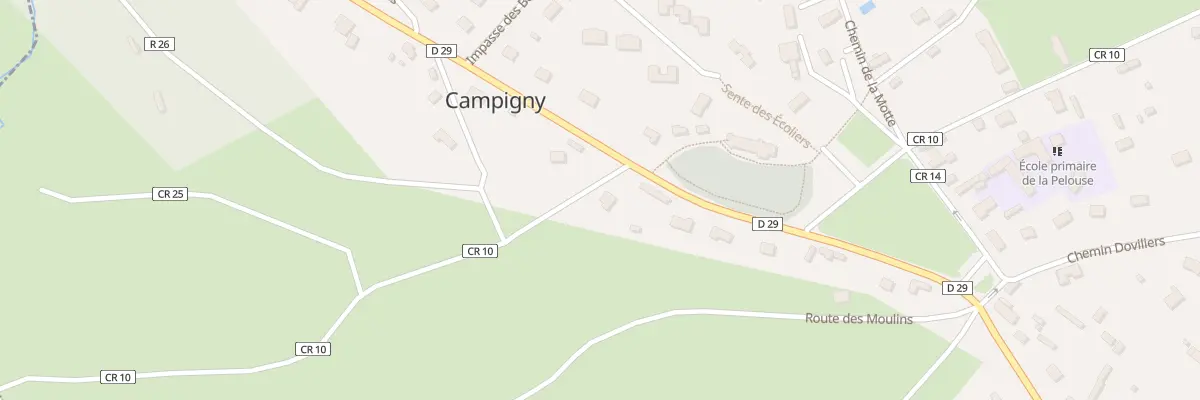 Plan du 295 Rte de Pont-audemer à Campigny