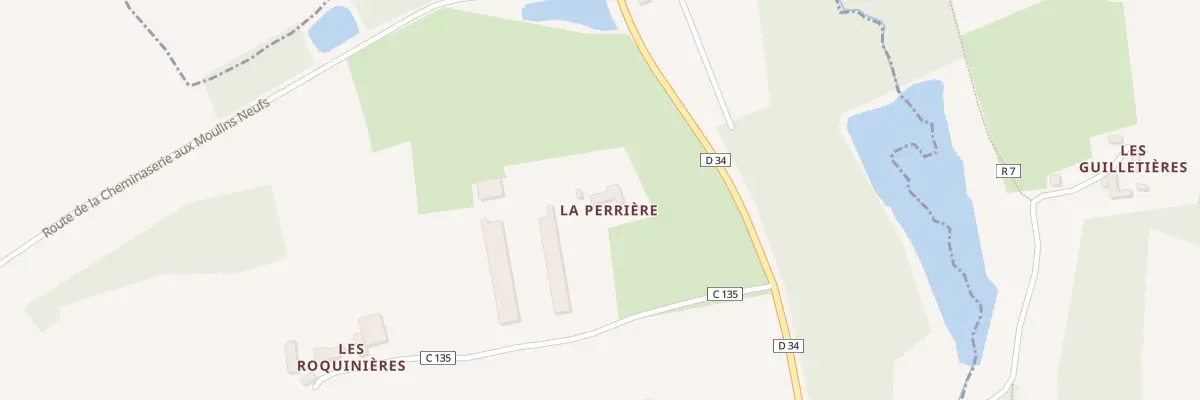 Plan de La Perriere au Breil-sur-Mérize