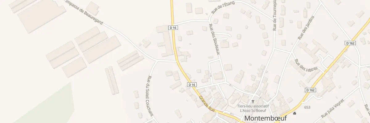 Plan du 26 Rue Grande Rue à Montembœuf