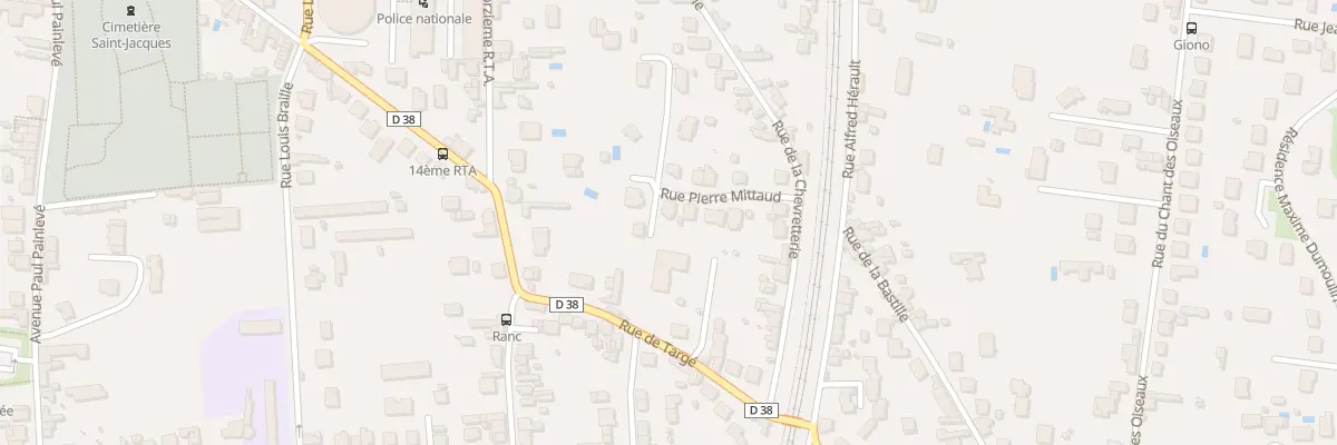 Plan du 14 Rue Pierre Mittaud à Châtellerault