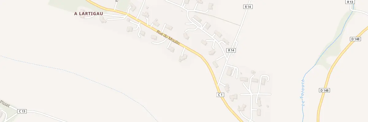 Plan du 1 Rue du Moulin à Castin